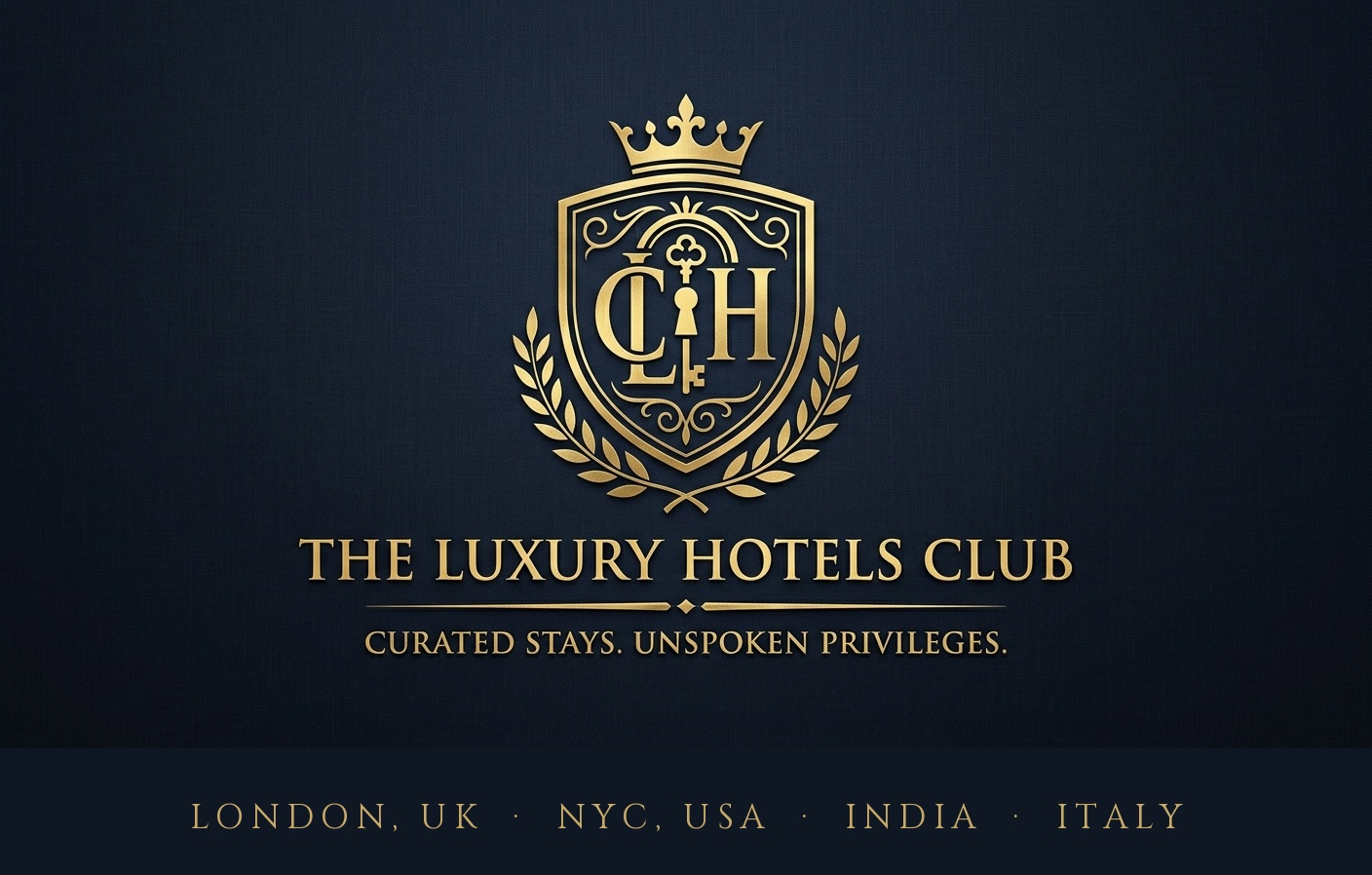 The Luxury Hotels Club — Curated Stays. Unspoken Privileges. London, UK · NYC, USA · India · Italy